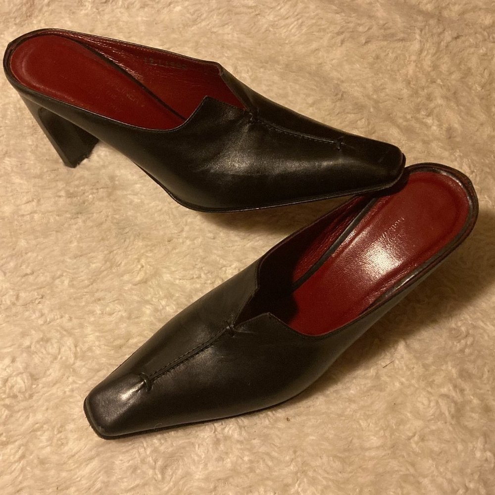 Donald Pliner Leather Shoes Loafers Heels Made In Mountains Of Italy Women 6